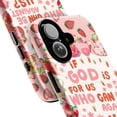 thumbnail image 2 of Strawberry Christian Phone Case, Romans 8:31 Bible Verse iPhone Cover, Cute Pink Kawaii Faith-Based Protective Case for iPhone 16 15 14 13 12 11 Pro Max Mini Plus, 2 of 6
