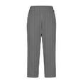thumbnail image 5 of Kaemgyyd Capri Pants for Women Stretch High Waisted Crop Office Work Pants Trendy Button Striped Capris Slacks Yoga Dress Pant, 5 of 5