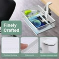 thumbnail image 6 of Clamp On Desk Organizer - Under Desk Hanging Drawer with Storage Basket, Multi-Scene Mount Tray for Home Dorm Office (White)​, 6 of 11