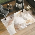 thumbnail image 3 of Golden Medallions II Washable Abstract Art Area Rug size 5'x8', 3 of 7