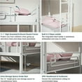 thumbnail image 4 of Kacho Metal Bunk Bed, Twin Over Twin Bunk Bed with Full-Length Guardrail and Ladder, Convertible Into 2 Individual Beds, Twin Bunk Beds for Adults, Teens, Space-Saving Bunk Bed Frame for Bedroom, 4 of 9