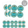 thumbnail image 2 of Big Dot of Happiness Teal Pumpkin - Halloween Allergy Friendly Trick or Trinket Name Tags - Party Badges Sticker Set of 12, 2 of 7