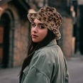 thumbnail image 3 of 1Pc Fashion Warm Fisherman Hat Fluffy Autumn Winter Leopard Fisherman, 3 of 8