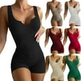 thumbnail image 2 of Women Yoga Romper Fitness Jumpsuit Gym Sports One-piece Backless Bodysuit Shorts, 2 of 4