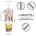 thumbnail image 4 of 40 oz Stainless Steel Travel Tumbler with Handle Lid and Straw, Teacher Gifts for Women from Students on Birthday Appreciation Week Cool Funny Drinking Mug Cup (Teachers-40oz), 4 of 6