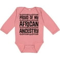 thumbnail image 3 of Inktastic Black History Proud African Ancestry Boys or Girls Long Sleeve Baby Bodysuit, 3 of 5