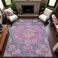 thumbnail image 6 of Addison Rugs Mayfield Premium Machine Washable Traditional Global Purple Rectangle Rug, 8' x 10', 6 of 6