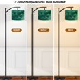 thumbnail image 4 of Arc Floor Lamps Colorful Texture Emerald Aquamarine Pigment Sapphirine Green Gold Modern LED Adjustable Lampshade Standing Light for Living Room Reading Bedroom Office, 4 of 5