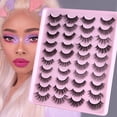 thumbnail image 4 of 20 Pairs Lashes Wispy Eyelashes Cat Eye Faux Mink False Lashes Natural Look False Eyelashes Manga Lashes Strips 3D Volume Fake Eyelashes 4 Styles by Newcally, 4 of 7