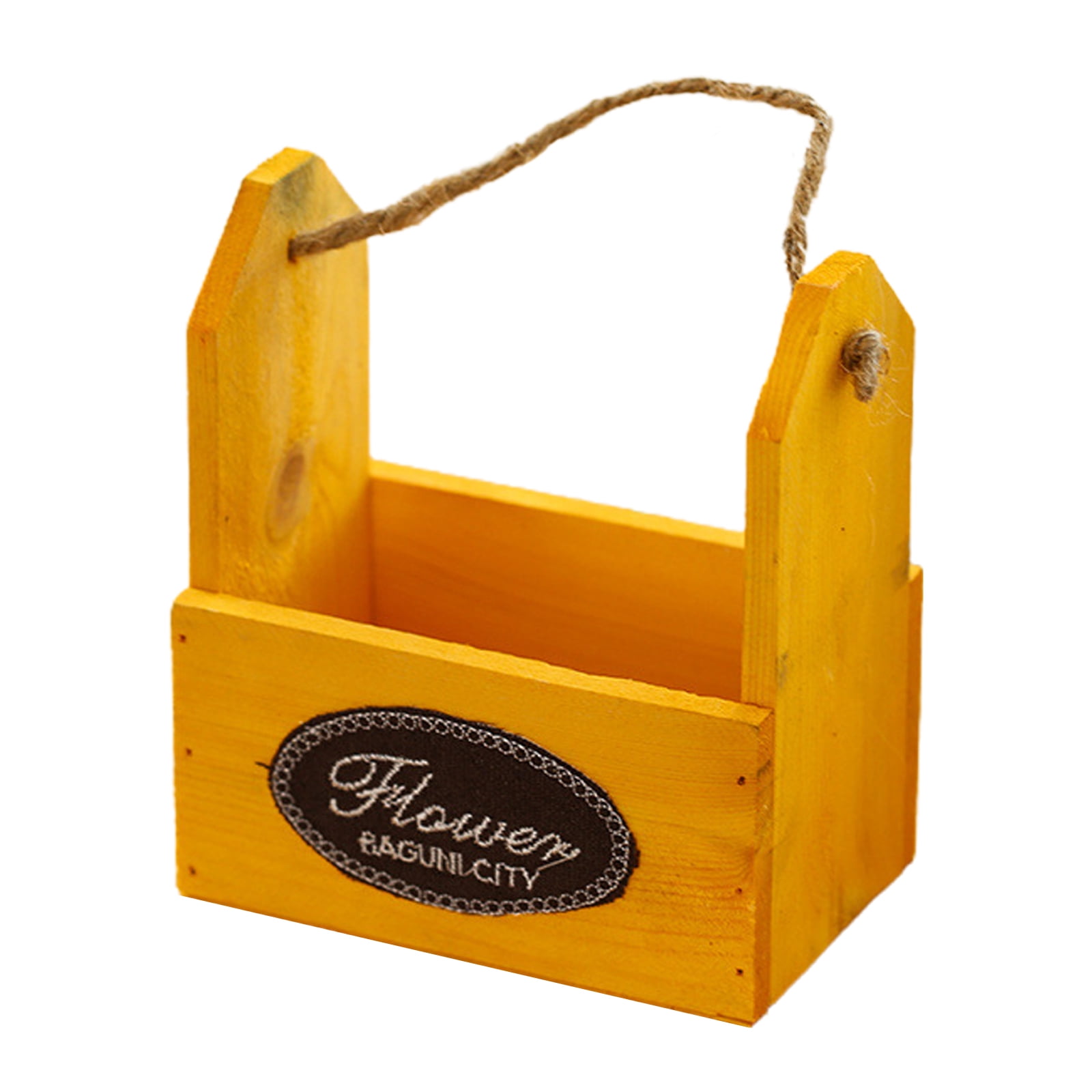 Wooden Flower Pot Recycled Wood Deck Hanging Planter