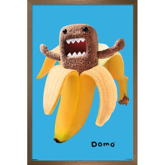 Domo - Banana Burst Fun Wall Poster, 14.725" x 22.375" Framed