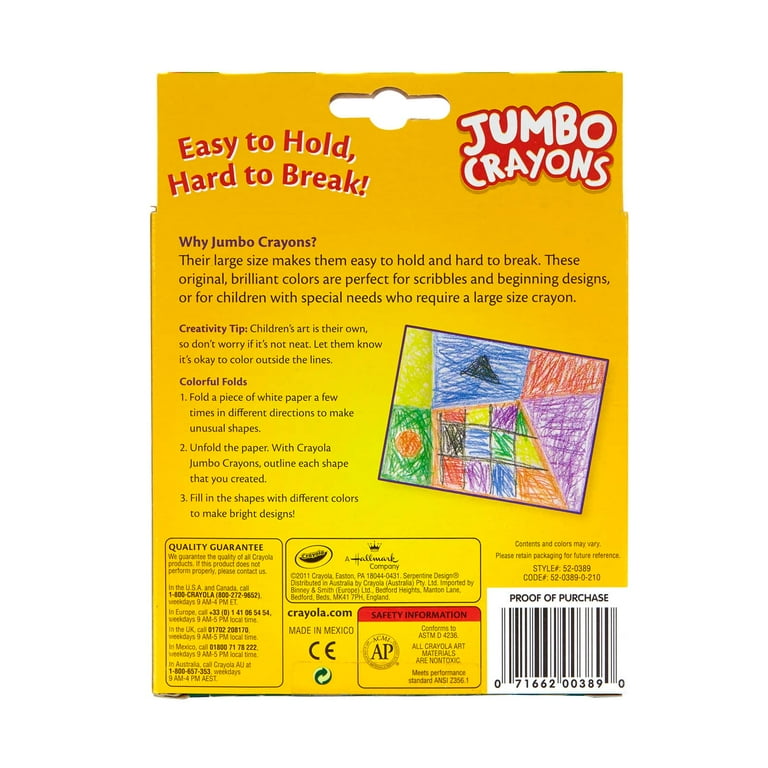 12 Packs: 8 ct. (96 total) Crayola Jumbo Easy Grasp Crayons