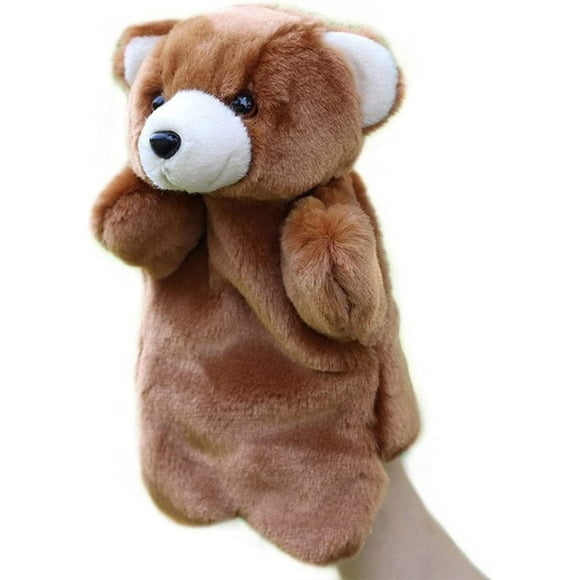 Animal Hand Puppet, Plush Bear Hand Puppet for Kids Toddler, Cute Animals Plush Toys(Brown)