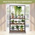 thumbnail image 2 of SULIVES Plant Stand 3 Tier Indoor Outdoor Hanging Plant Shelf for Multiple Plants, Stair Planter Shelves with Wood Waterproof Panel, 2 of 7