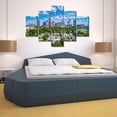 thumbnail image 7 of TISHIRON 5PCS Framed Canvas Wall Art Set,60"x40" Carolina Cityscape Canvas Art Decor, 7 of 7