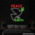 thumbnail image 3 of Glowneon Peace on Earth Neon Sign, Peace on Earth Led Sign, Pigeon Neon Light, Peaceful Decor, 3 of 5