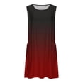 thumbnail image 4 of Liquidation d'Été 2025! Robe Grande Taille pour Femmes, Robe d'Été Décontractée Sans Manches à Col Rond Imprimée avec Poche, 4 of 5