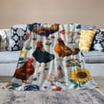 thumbnail image 2 of Nawypu Chicken Blankets and Throws Cute Chicken Printed Blanket for Soft Fuzzy Rooster Flannel Plush Blanket Funny Colorful Chicken Sunflower Fluffy Blanket for Sofa Girls Birthday Gifts, 2 of 6