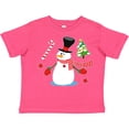 thumbnail image 3 of Inktastic Top Hat Snowman with Christmas Tree and Candy Cane Boys or Girls Toddler T-Shirt, 3 of 5