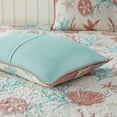 thumbnail image 4 of Madison Park Coastal Patterned 6-Piece King/Cal King Reversible Sateen Coverlet Quilt Set, Coral, 4 of 9
