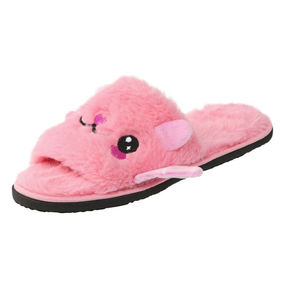 YLYL Halloween Bat Slippers Fuzzy Soft Plush Cozy Open Toe Indoor Outdoor Shoes for Men Women