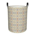 thumbnail image 2 of YFYANG Waterproof Laundry Hamper, Vintage Abstract Geometry Laundry Basket Oxford Fabric with Handle Foldable, S, 2 of 8