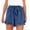 Blue, variant on Athletic Shorts for Women Fashion Versatile Double Layer Corset Lace Up Womens Pants,Blue,S