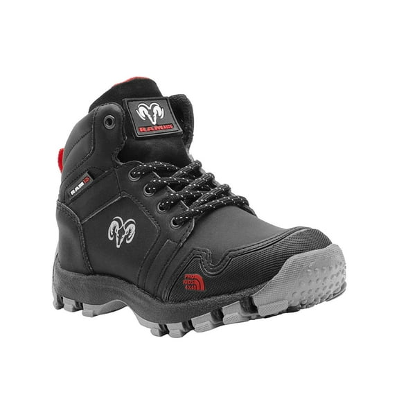 Bota Outdoor Para Niño Ram® Resistente Color Negro Rojo negro 19.5