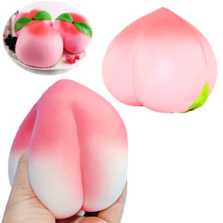Child Sweet - 10CM Peach Squishy Slow Rising Jumbo Cute Sweet Cream Scented Bread Cake Kids Toy Xmas Gift Style:Pink peach