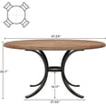 thumbnail image 2 of Tribesigns Round Conference Table, 47" Small Meeting Table with Wooden Texture Surface, Circle Business Seminar Table, Breakroom Table, Reception Negotiation for Office (Brown), 2 of 5