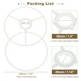 thumbnail image 2 of Uxcell 7.9 Inch Lamp Shade Ring, 2 Set Lamp Shade Frame with E27 to E26 or E14 Adapter Lampshade Frame Wire with Conversion Ring, 2 of 7