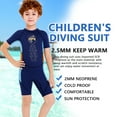 thumbnail image 3 of Boys Titsuits Traje de buceo de una pieza Secado rápido Neopreno Traje de Neopreno Traje de baño para niños Buceo Snorkeling Surfing Natación Dark Blue S 2.5mm sidaley OD003681-06, 3 of 7