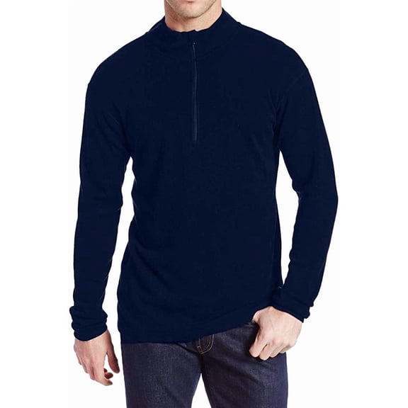 Mens Sweaters 1/2 Zip Mock Neck Long Sleeve XL
