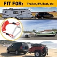 thumbnail image 3 of 6ft Breakaway Trailer Cable Trailer Safety Spring Rope Coiled Brake Band Cable -, 3 of 3