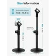 thumbnail image 2 of InnoGear Desktop Microphone Stand, Upgraded Adjustable Table Mic Stand with Mic Clip and 5/8" Male to 3/8" Female Screw for Blue Yeti Snowball Spark & Other Microphone, 2 of 3