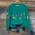 thumbnail image 1 of Jienlioq Hauts de Noël pour Femmes Liquidation Mode Imprimé de Noël Manches Longues Col Rond Chandail en Molleton Blouse Cyberlundi, 1 of 3
