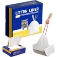 thumbnail image 1 of AIR-Drawstring Litter Liner Bags 100 Pack-Cat Litter Box Liner Bags for Litter Box Robot 3 and 4 Thick Waste Bags for Self-cleaning Cat Litter Box Liner Trash Bags for Home/Kitchen Trash Cans, 1 of 4