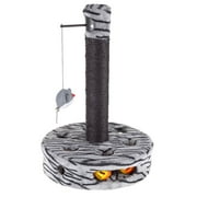 Interactive Cat Scratching Post in Black and Gray