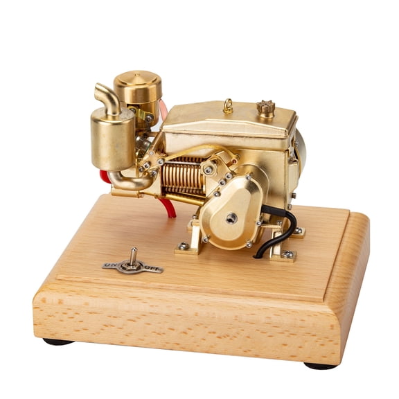 1.9cc Mini Atkinson Cycle Differential Gas Engine Model, 4-Stroke Opposed Piston Interal Combustion Engine, Realistic Internal Combustion Model for STEM Education