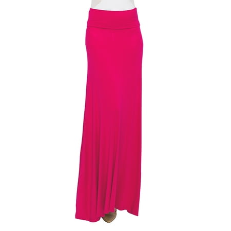 Made by Johnny - MBJ WB670 Womens Fold-Over Maxi Skirt S CORAL ...
