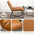 thumbnail image 6 of Dycanpo Modern Accent Chair Set of 2, 5 Positions Recline Waterproof Living Room Chairs, 17″H, Whiskey Brown, 6 of 8