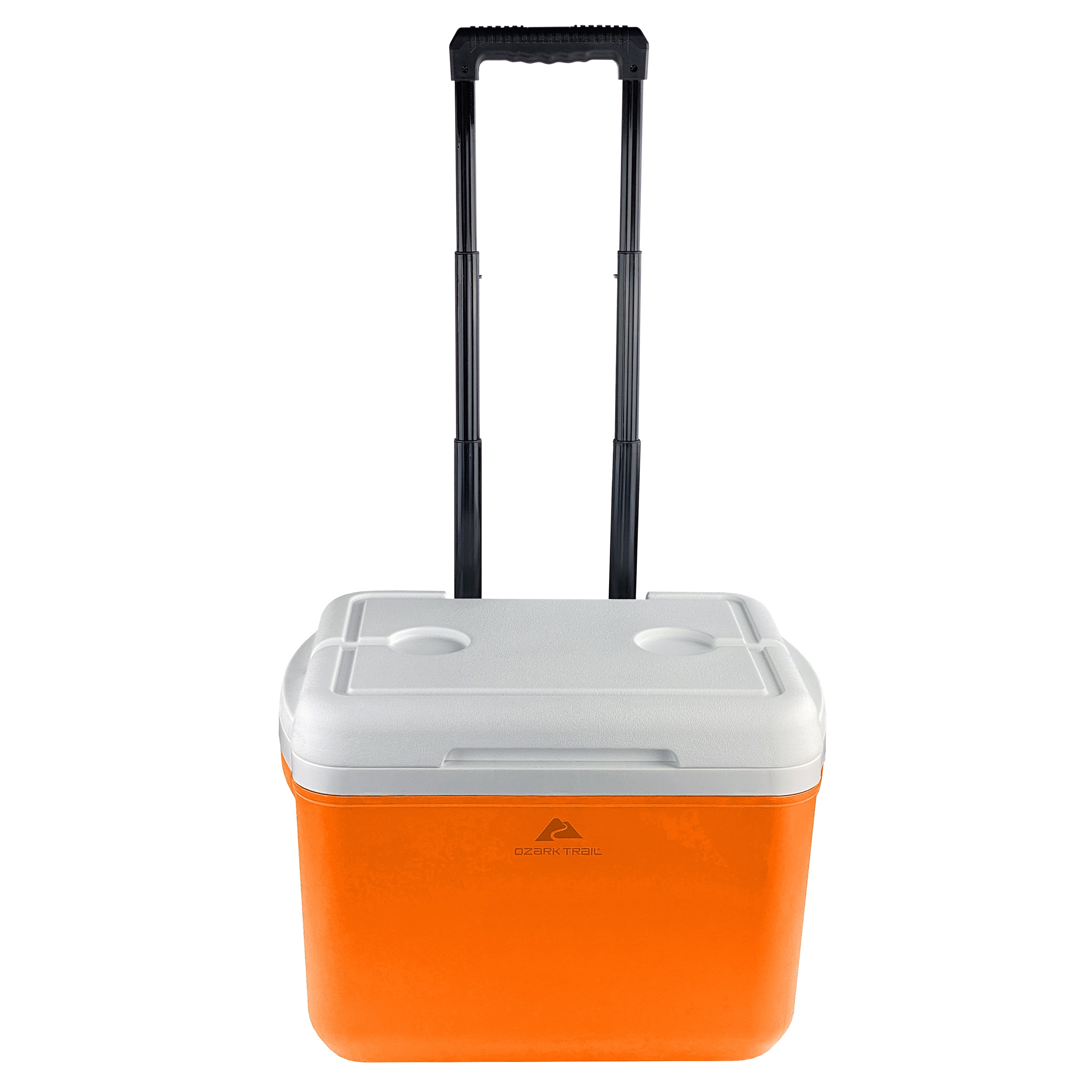 Ozark Trail 30 Quart Capacity Hard Side Wheeled Cooler, 42-Can, Bright Orange