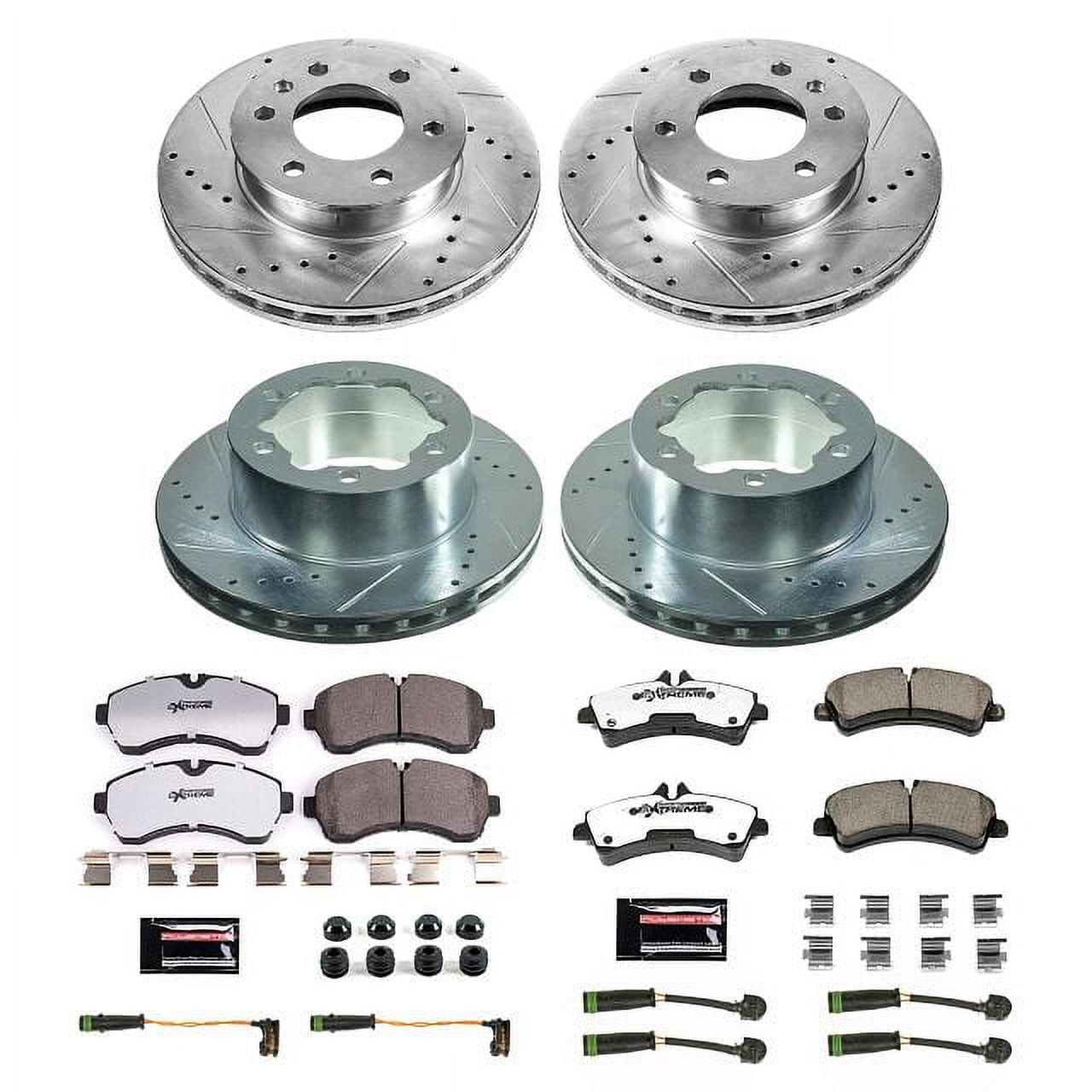 PowerStop Front and Rear Z36 Truck & Tow Carbon-Fiber Ceramic Brake Pad and Drilled and Slotted Rotor Kit Fits: DODGE Select Models K8447-36