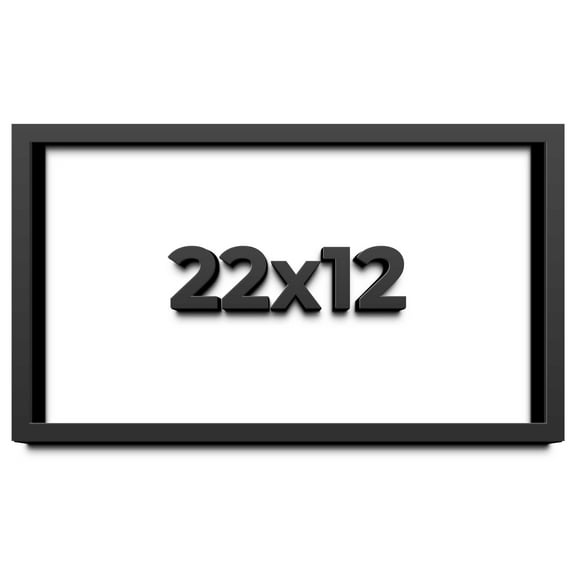 22x12 Shadow Box Frame Black | 1 inches Deep Real Wood Contemporary Shadowbox Display Frame | UV