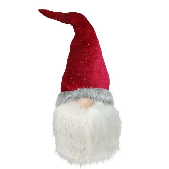 Northlight Gnome with Bendable Glitter Velvet Hat Christmas Decoration - 23"