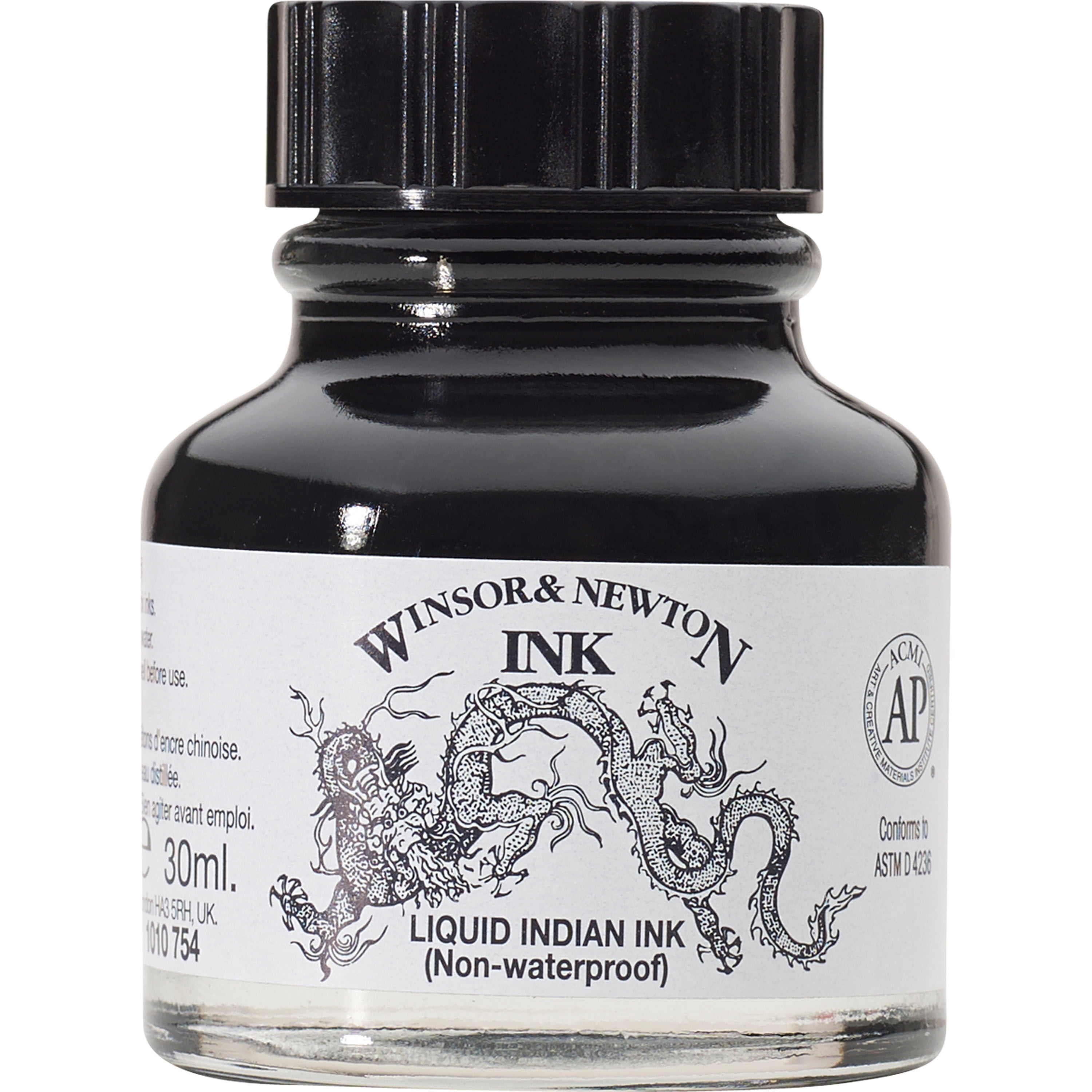 Winsor & Newton Liquid Indian Ink, NonWaterproof, 1 oz.