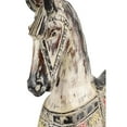thumbnail image 5 of DecMode Beige Wood Horse Rocking Decorative Sculpture with Brown Distressing and Colorful Accents, 42" x 11" x 38", 5 of 15