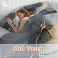 thumbnail image 4 of 3 Piece Gray Marble Duvet Cover Set Queen Size, Microfiber Comforter/Quilt Cover with Corner Ties and 2 Pillowcases, Abstract Modern Ink Painting Ombre All Season Soft Bedding with Zipper Closure, 4 of 8