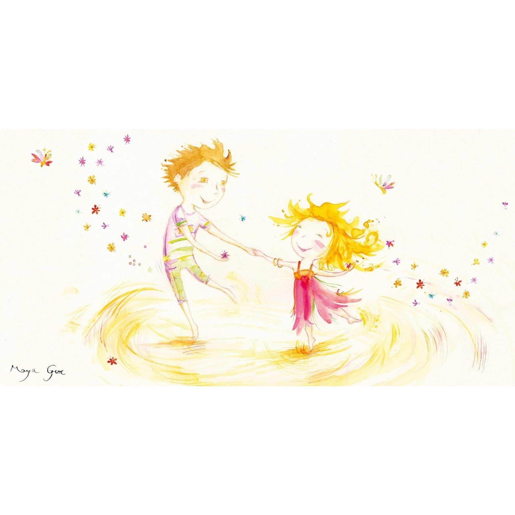 Marmont Hill 'Celebration Dance' by Maya Gur Painting Print on Wrapped Canvas