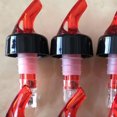 thumbnail image 3 of 6 uds vertedor de botellas, boquilla dispensadora de líquidos de plástico de calidad alimentaria, boquilla para botella, artículos de bar para vino, cóctel rojo, 3 of 5
